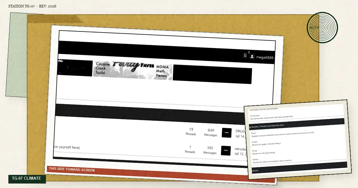 Season card photograph of a market interface fragment