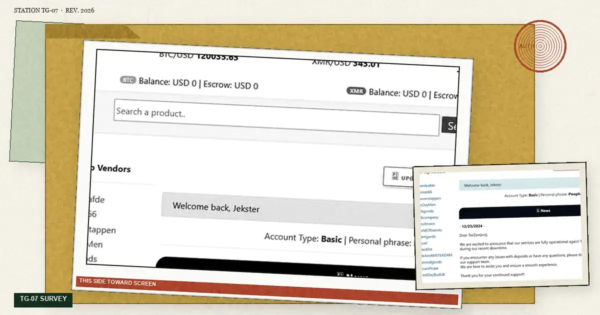 Clipped Tor interface still used as a survey sheet